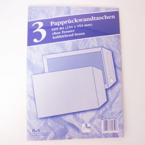 Papprückwandtaschen DIN-B4