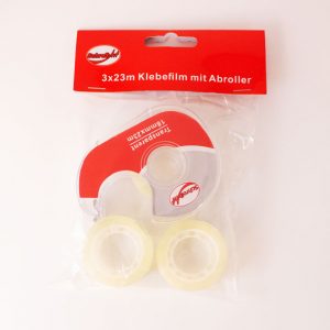 3x 23m Klebefilm mit Abroller