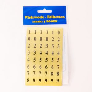 Vielzweck-Etiketten Zahlen