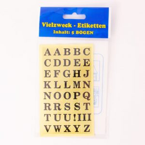 Vielzweck-Etiketten Buchstaben