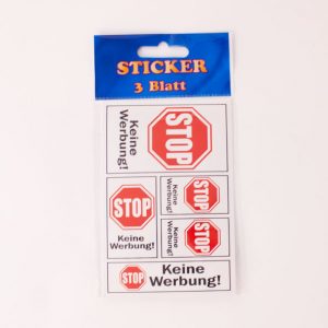 Sticker - Stop keine Werbung