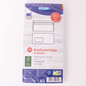 Briefumschläge DIN-lang mit Fenster
