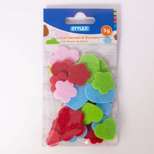 Filz Herzen und Blumen