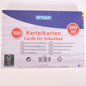 Karteikarten liniert